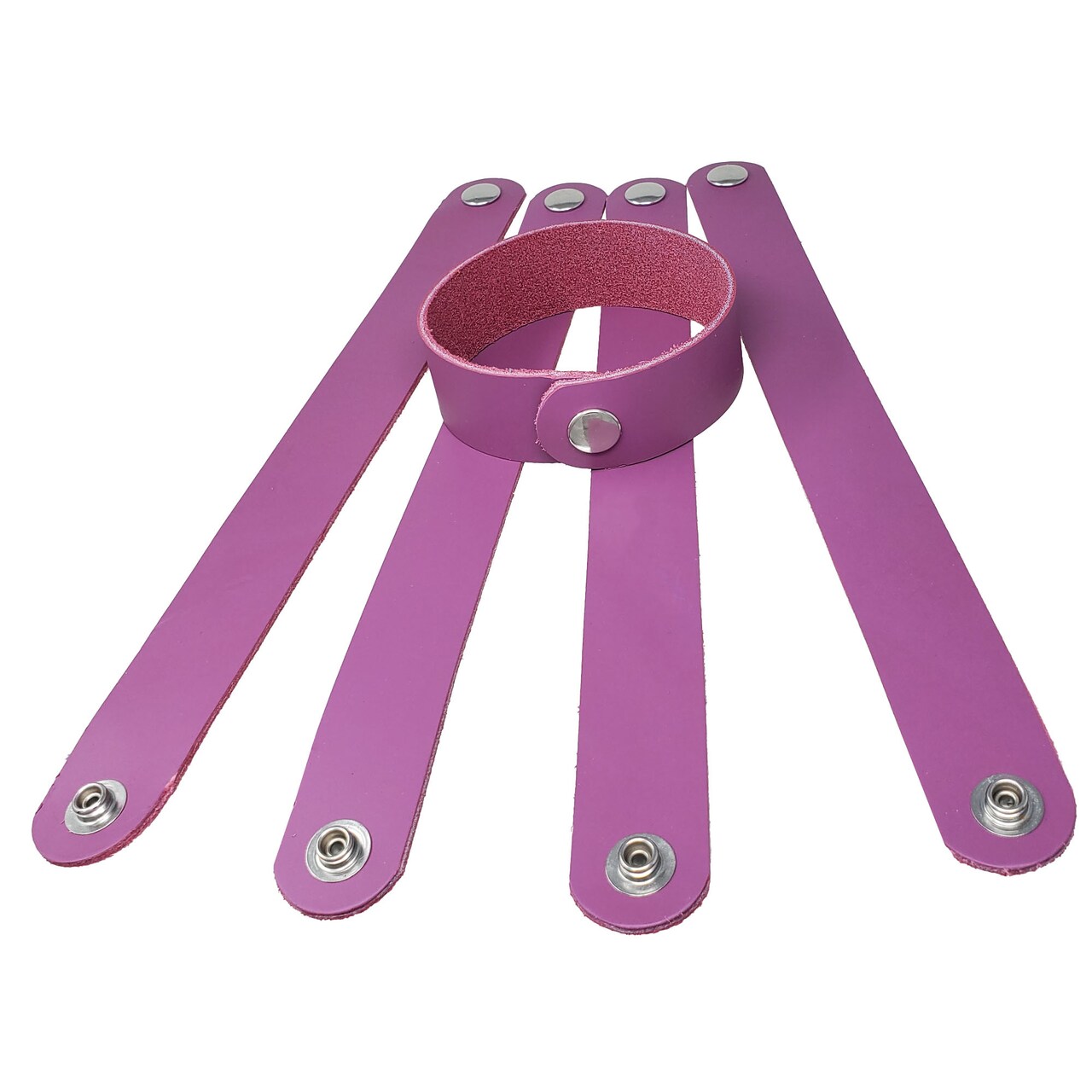 1" Latigo Leather Bracelets – DIY Hot Stamping & Engraving Blanks 6 Packs